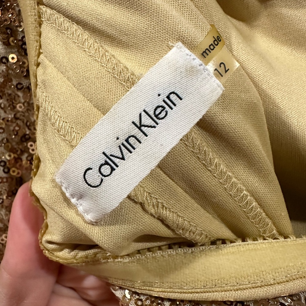 Calvin Klein Sequin One Shoulder cocktail dress - Picture 6 of 6